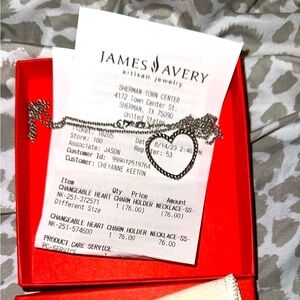 James Avery Heart Charm necklace